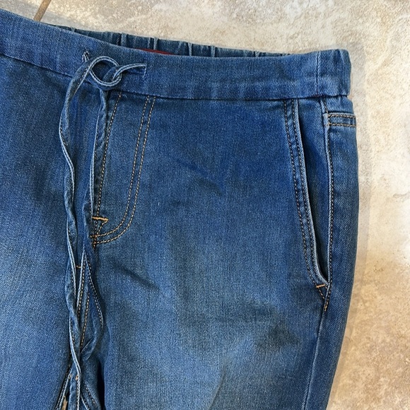 7 For All Mankind High Waist Jogger Jeans 27 Goldie Knit Denim - Picture 8 of 10